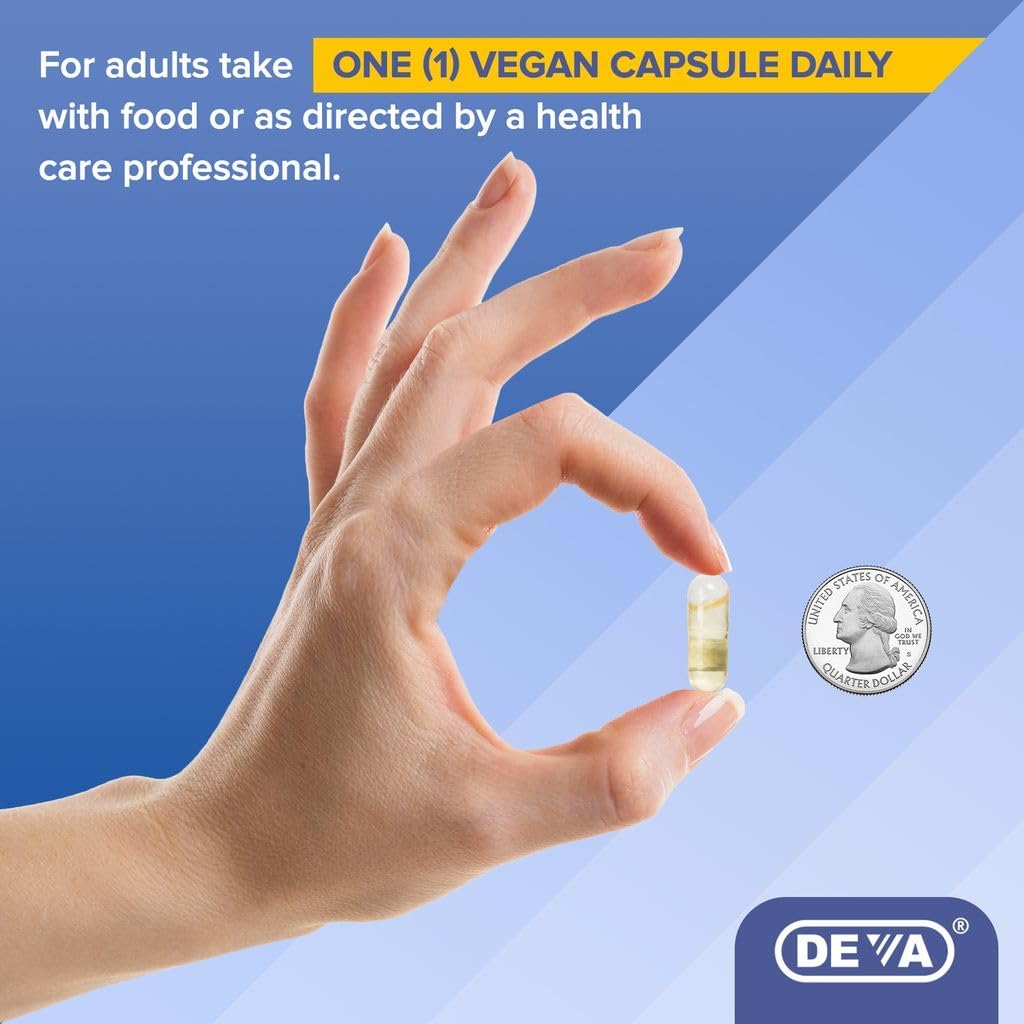 DEVA Vegan Vitamins, Borage Oil 500mg, Source of Omega-6 Fatty Acid GLA (Gamma linolenic Acid), Cold-Pressed & Unrefined, 90 Tablets 1-Pack 3