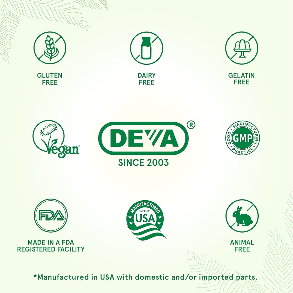 DEVA Vegan Vitamins, Borage Oil 500mg, Source of Omega-6 Fatty Acid GLA (Gamma linolenic Acid), Cold-Pressed & Unrefined, 90 Tablets 1-Pack 4