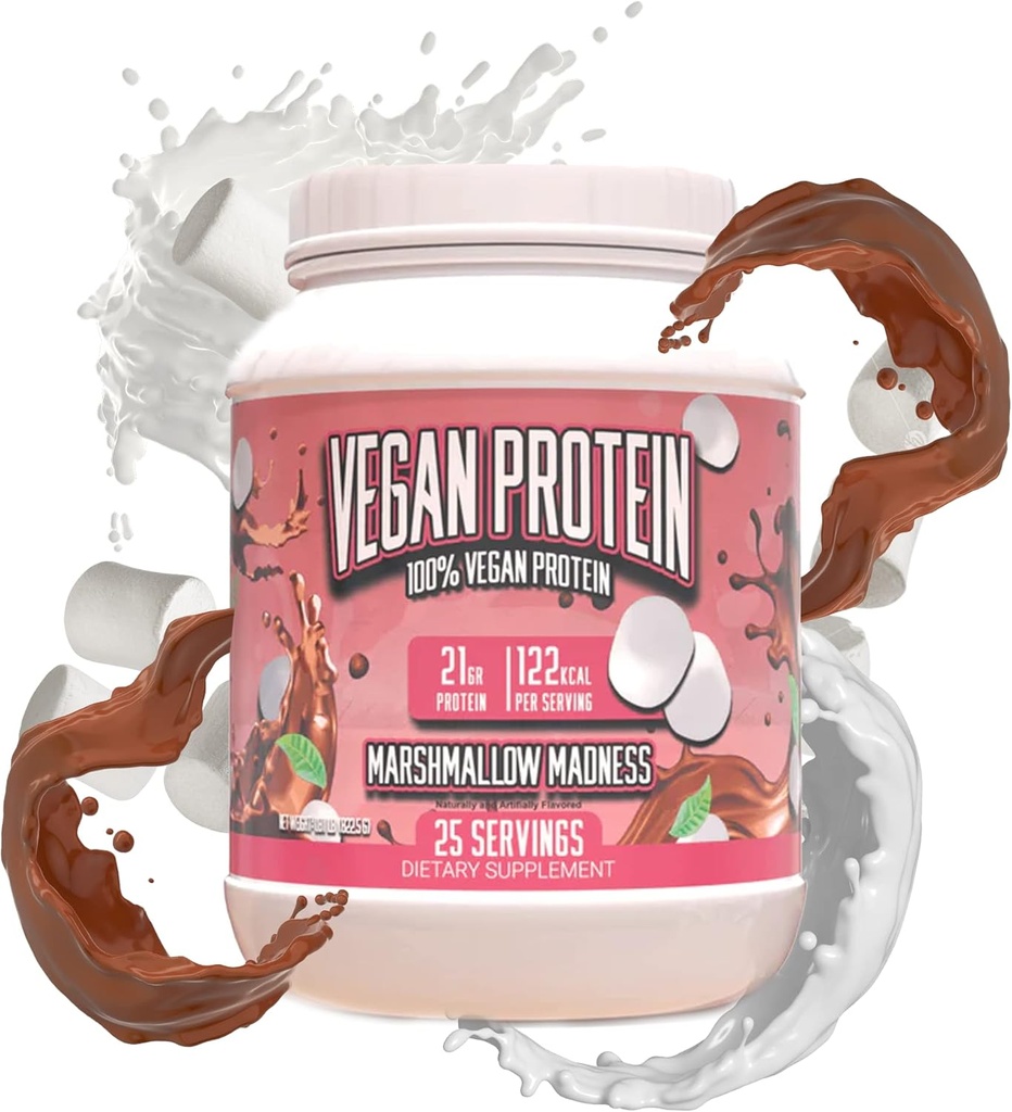 Huge Supplements Vegan Protein Powder - Marshmallow Madness - Superior Plant-Based Protein Powder, 20g Protein Per Serving, Gluten Free 2