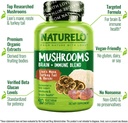 NATURELO Mushroom Supplement – Brain & Immune Health Blend with Lion’s Mane, Reishi, Turkey Tail – 90 Vegan Friendly Capsules (Pack of 2) 5