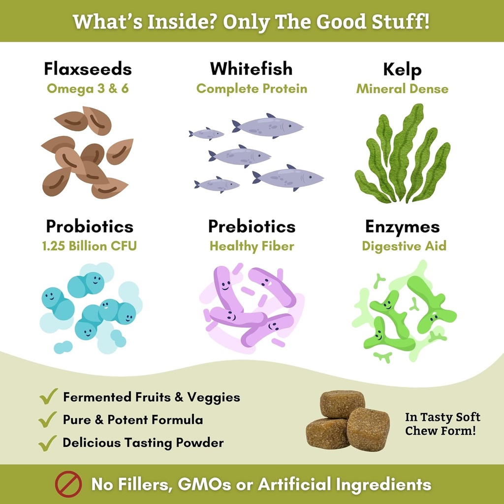 Wholistic Pet Organics: Multivitamin Chews for Dogs Organic Homemade Dog Treat for Medium and Small Dogs Calming Chews for Dogs Food Puppy Multivitamin Probiotics Immune Support Supplement 4