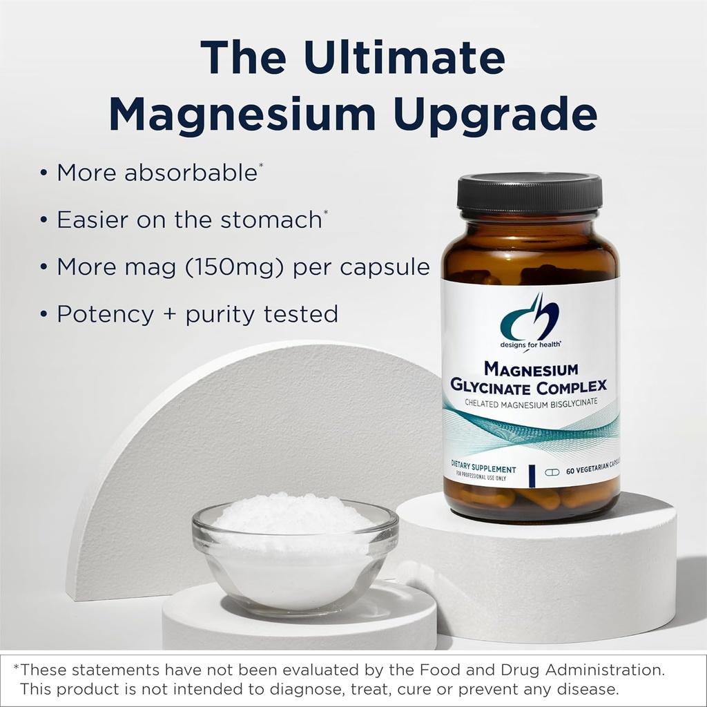 designs for health Vitamin D Supreme (60 Capsules) + Magnesium Glycinate Complex (180 Capsules) Bundle - Vitamin D3 5000 IU with 2000mcg Vitamin K + Magnesium Supplement (2 Products) 3