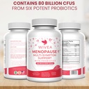 Menopause Multi-Symptom Support with Probiotics for Women | Helps Alleviate Hot Flashes, Night Sweats, Sleeplessness, Mood Swings, Bloating | with Black Cohosh, Dong Quai, Chaste Berry | 60 Ct 4