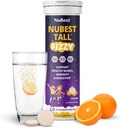 NuBest Tall Fizzy - Bone Strength, Immunity, Digestive Health for Kids Age 4+ & Teens | Probiotic, Calcium, Magnesium from Red Marine Algae, Vitamins | 10 Orange Effervescent Tablets | 2 Weeks Supply 2