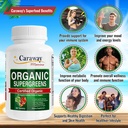 Organic Superfoods Vitamins Super Greens Complex by Caraway Vitamins 1,350 mg per Serving 28 Fruits Vegetables Greens 60 Count Tablets Non-GMO Natural for Men & Women 5