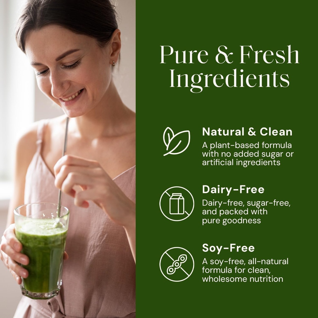 Plant Based Super Greens Powder Mix, Pineapple, 9.5oz 4