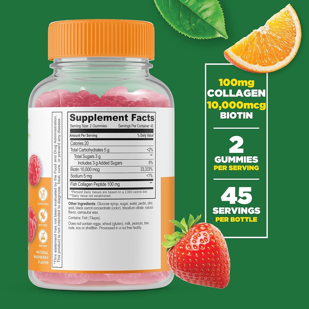 Lifeable Turmeric Curcumin + Collagen & Biotin, Gummies Bundle - Great Tasting, Vitamin Supplement, Gluten Free, GMO Free, Chewable Gummy 4