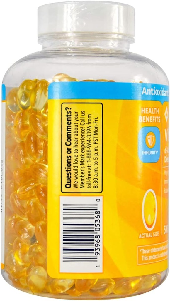 Members Mark Vitamin E 180mg, 500 Count 3