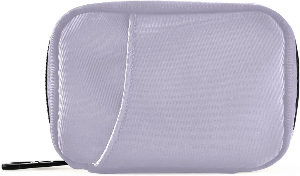 Naanle Pill Box 7 Day Case Travel Organizer Bag with Zipper Portable Weekly Compact Size for Vitamin Supplement Holder, Solid Color Lavender Purple, 4.6 x 3.14 1.88 Inch, 0.12 kilograms 2