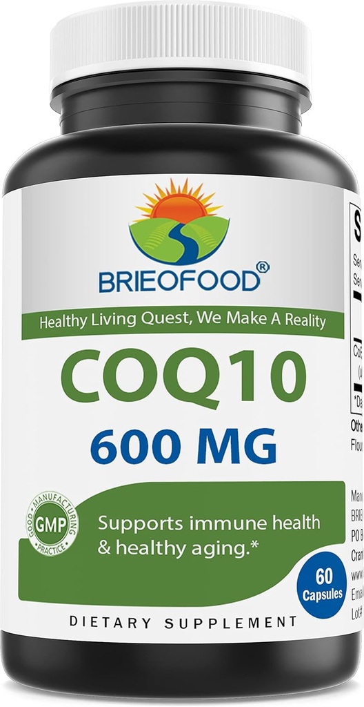 Brieofood CoQ10 600 mg per Capsule - Heart Health Support - 60 Count 2