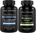 Vital Vitamins Resveratrol Capsules + Probiotic Complex 2
