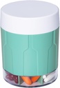 Betife Extra Large Supplement Organizer,Weekly Pill Organizer Bottle, Daily Pill Dispenser with 7 Large Compartments, Organizer to Hold 7 Day Vitamin Medication,21 Labels and a Cleaning Brush(Cyan) 2