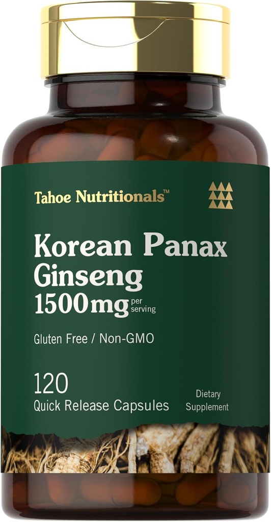 Carlyle Korean Panax Ginseng | 1500mg | 120 Capsules | Non-GMO and Gluten Free Supplement | Tahoe Nutritionals 2