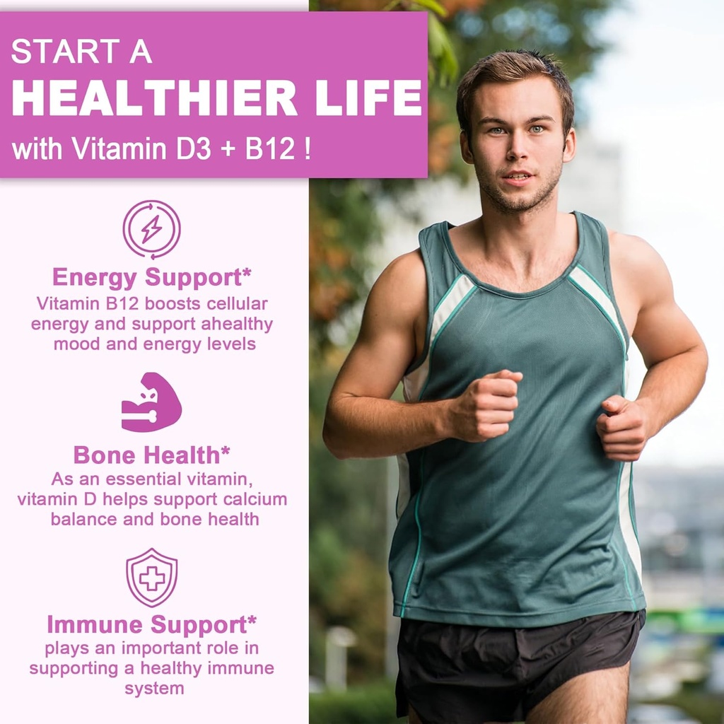 3 Pack Turmeric Curcumin + Vitamin D3 & B12 Gummies, Vegan 6