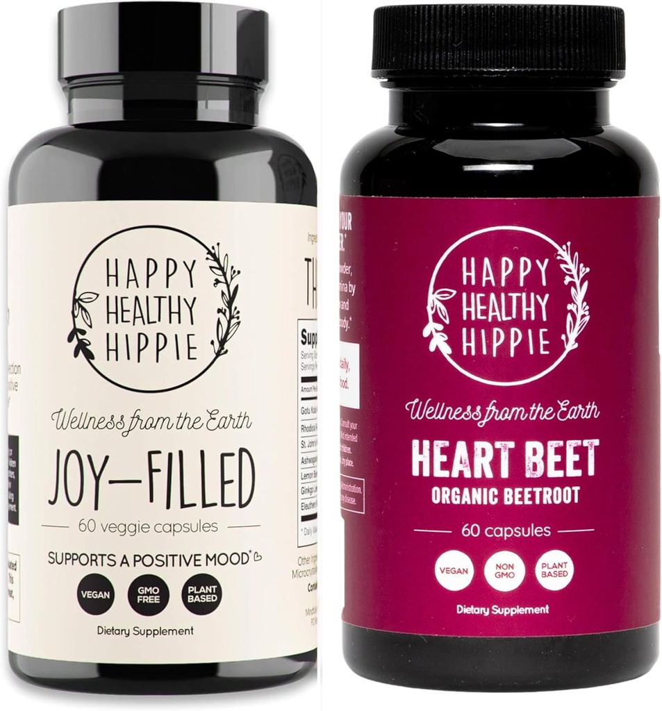 Happy Healthy Hippie Beetroot Superfood Capsules + Joy-Filled Mood Support Supplements 2
