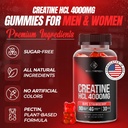 Creatine HCL Gummy - World's First 4000MG Creatine HCL Gummies 90 Count (90 Count) 4