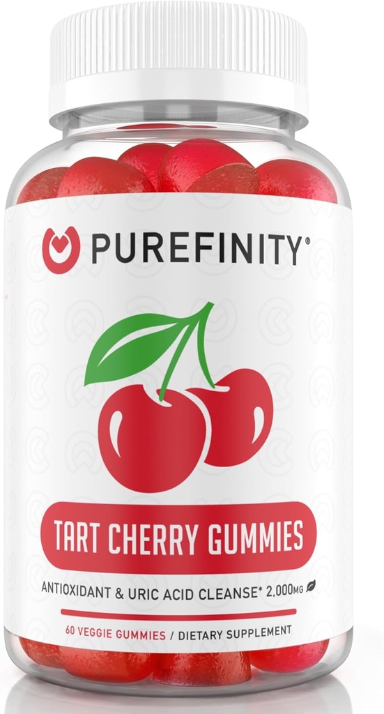 PUREFINITY Tart Cherry Extract & Turmeric Ginger Gummies - Your Uric Acid Flush & Cleanse Bundle 3
