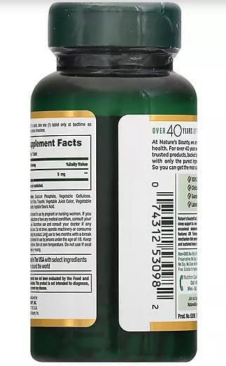 Nature's Bounty Melatonin 5 mg Bi-Layer Tablets 60 ea (Pack of 3) 5