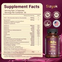 NAD Supplement, Liposomal NAD+ Supplement with Resveratrol, NAD Resveratrol Supplement - Boost NAD+ for Aging Defense, Energy, Focus - Ultra Antioxidant Capsules，132 3