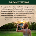 Solo Organic Pea Protein Powder, Low in Sodium, Canada Grown Peas, 100% Vegan, Non-GMO, Unflavored Plant Based Protein Powder with BCAA (2.7 lbs) 6