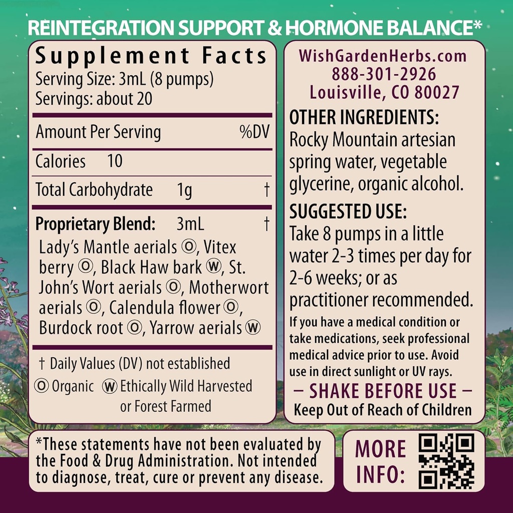 WishGarden AfterEase Postpartum Contraction Drops + ReBalance Postpartum Hormone Level Support (2-2oz Bundle) 6