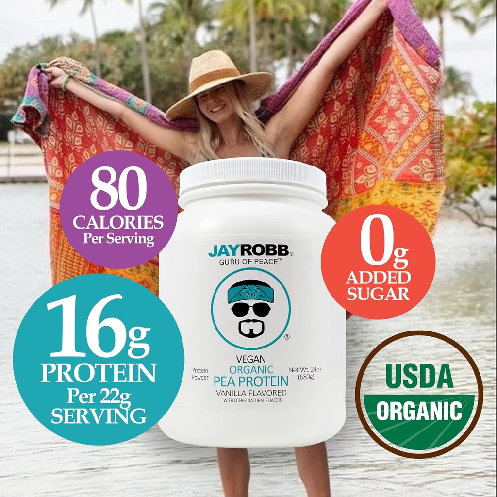JAYROBB Organic Vegan Vanilla Pea Protein 4