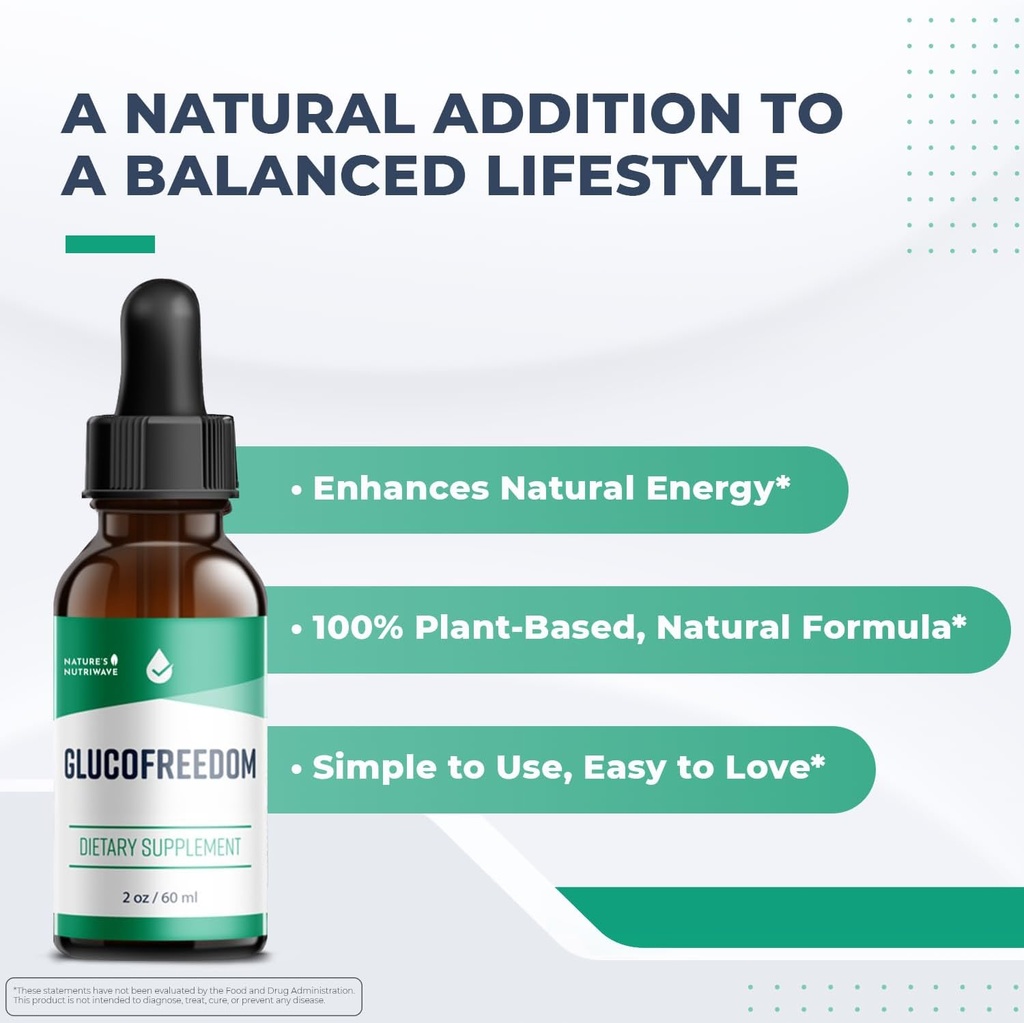 GlucoFreedom Supplement Drops – Plant-Based Liquid Blend with Astragalus & Grape Seed – Non-GMO, GMP-Certified, Made in USA – 2oz, 60ml, 3 Month Supply 3