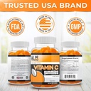 Vitamin C Gummies | Chewable Orange Flavored | Immune Support | Heart Health | Gluten-Free & Vegetarian | Vitamin C Gummies for Adults & Kids- 90 Count 4
