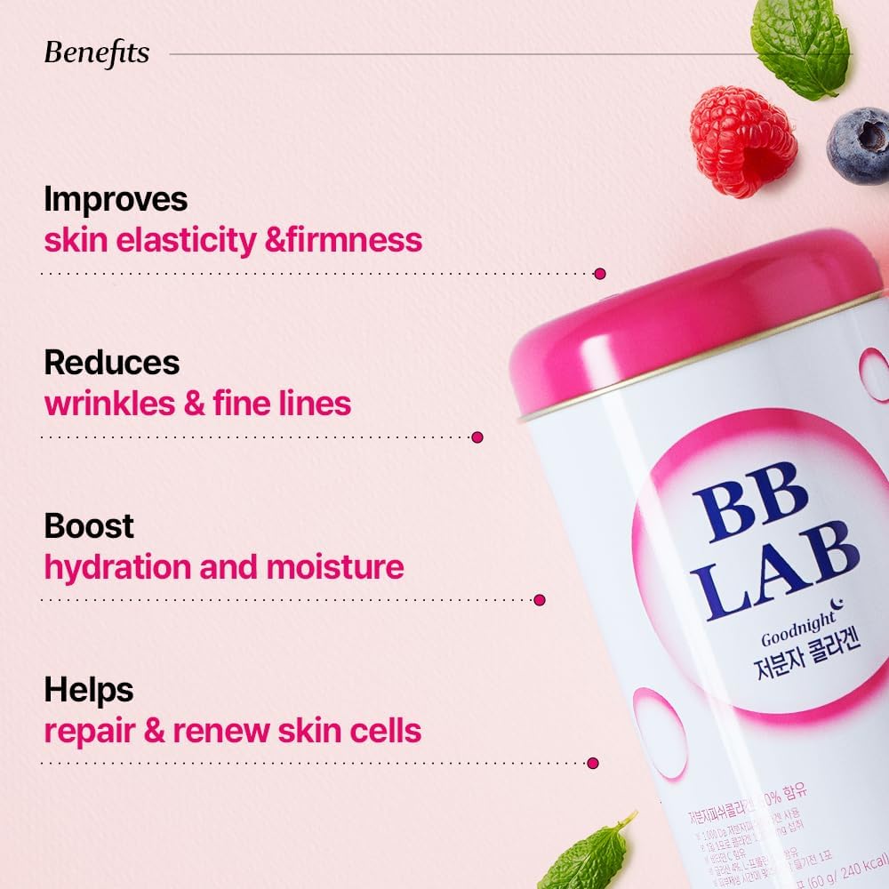 [Collagen+VIT C] K-Best Good Night Collagen, Retinol C, Powder Stick Korean Marine Collagen, Fish Collagen, Retinol Vitamin C, Fast Absorption, Fruit Flavored 4