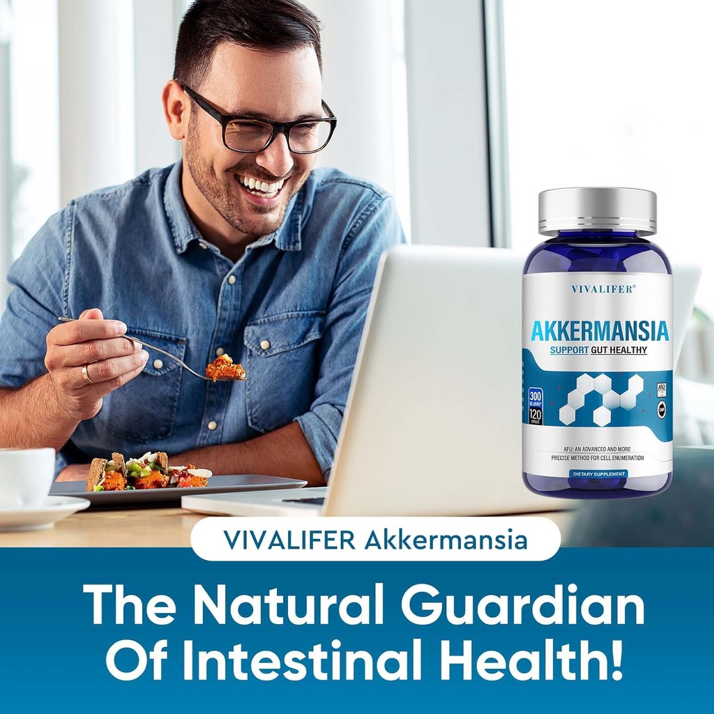 300 Billion AFU Akkermansia Probiotic Supplement - 120 Capsules 2 Month Supply Supports Digestive, Immune & Overall Health - Increases GLP-1 Production - for Men & Women 3