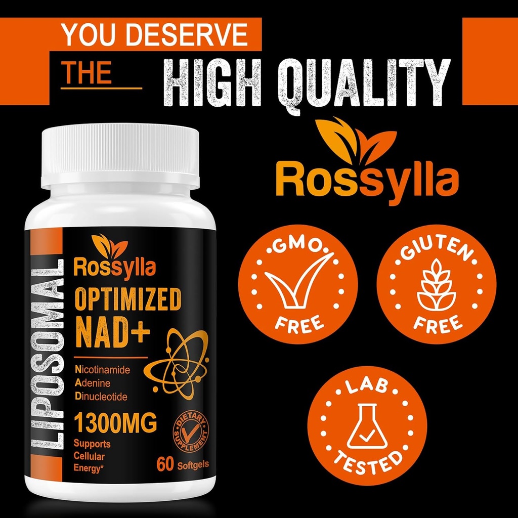 1300 MG Liposomal NAD+ Supplement | Highest Absorption | Purest NAD Supplemet to Boost NAD+ Effetively | Boosting NAD+ Supplement for Aging Defese, Cellular Energy, Longevity | 360 Count 4