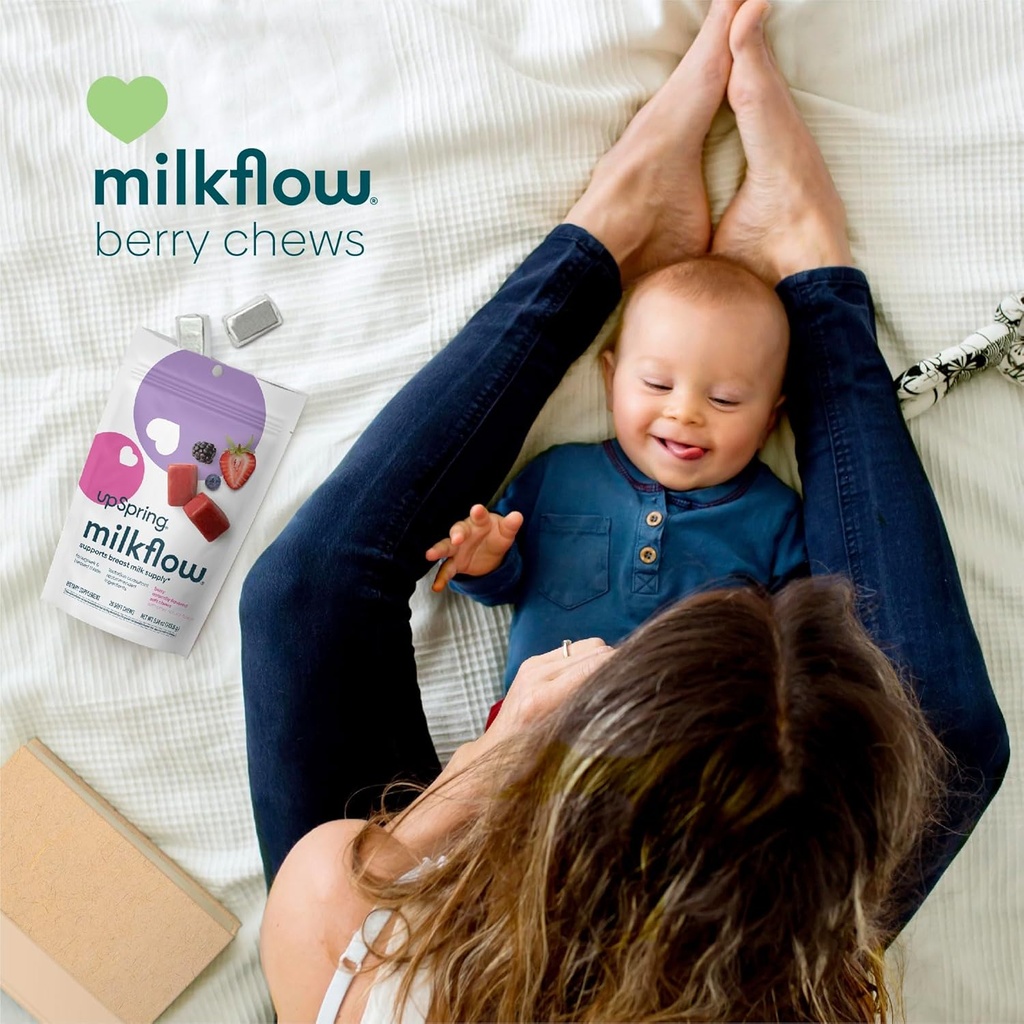 UpSpring Lactation Supplement for Breastfeeding, Lactation Snacks with Fenugreek and Blessed Thistle, Breastfeeding Essentials Support, Breast Milk Supply - Mixed Berry (28 Count) 6