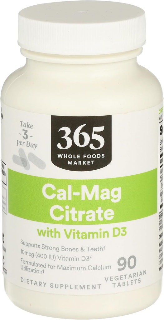365 Everyday Value, Cal Mag Citrate with Vitamin D3, 90 ct 2