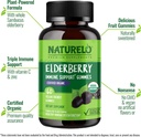 NATURELO Elderberry Gummies Immune Support with Sambucus Elderberry + Vitamin C + Zinc Certified Organic, 60ct 5