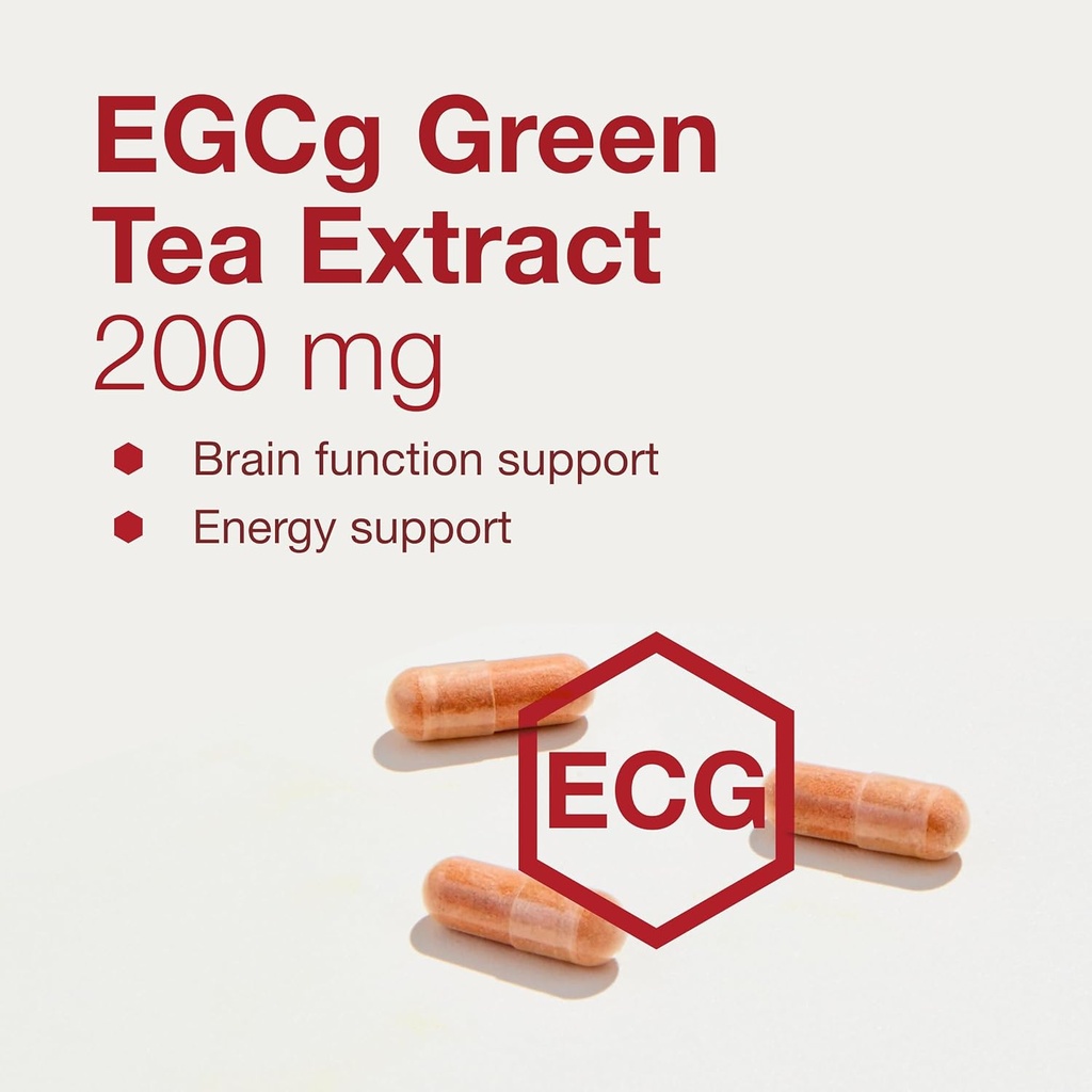 Protocol EGCg 200 mg - 200 mg EGCg Green Tea Extract - Phytonutrients & Polyphenols Supplement* - Kosher & Vegan - 90 Veg Capsules 5
