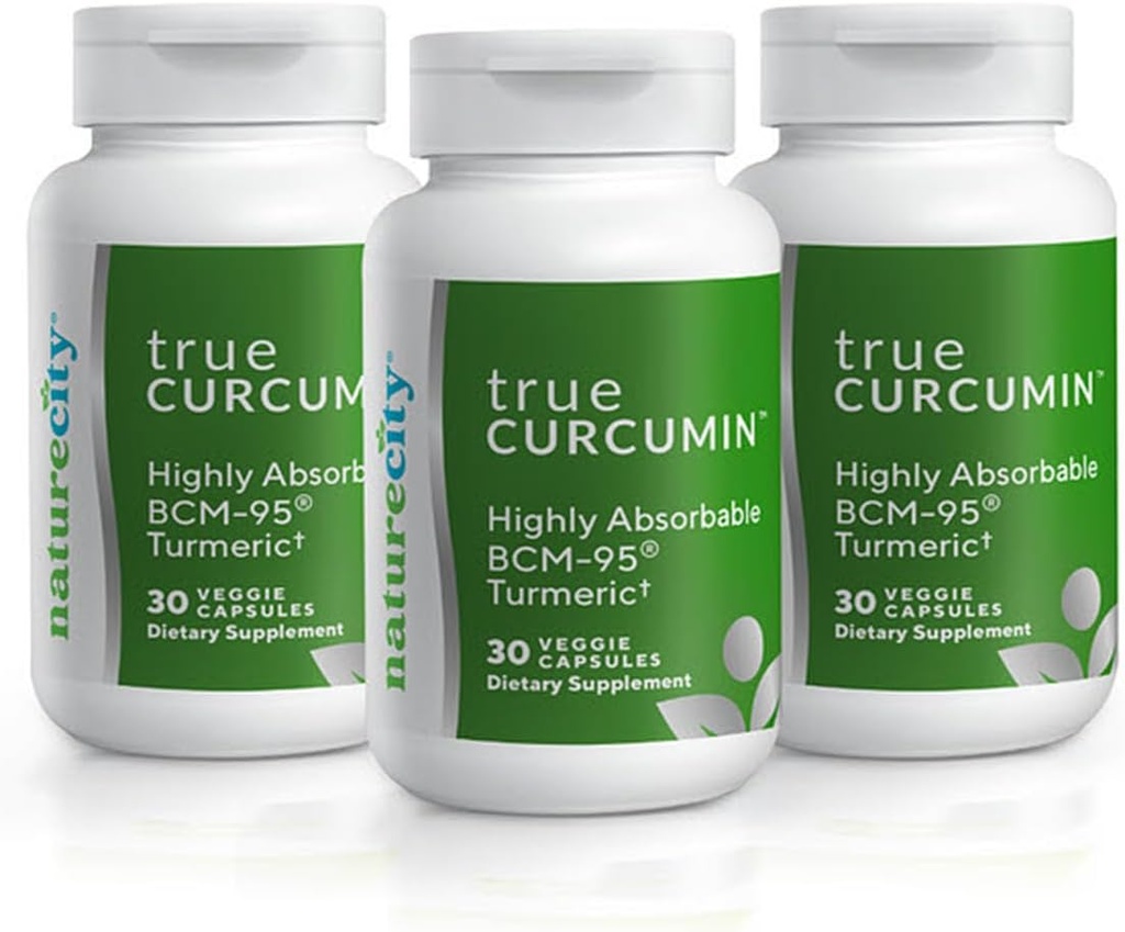 NatureCity True-Curcumin Turmeric Supplement | Non-GMO Tumeric and Curcumin 500mg Curcuma Capsules Vitamin Supplements | Up to 700% Increase in Absorption (90 Day Supply) | Supports Joints 2