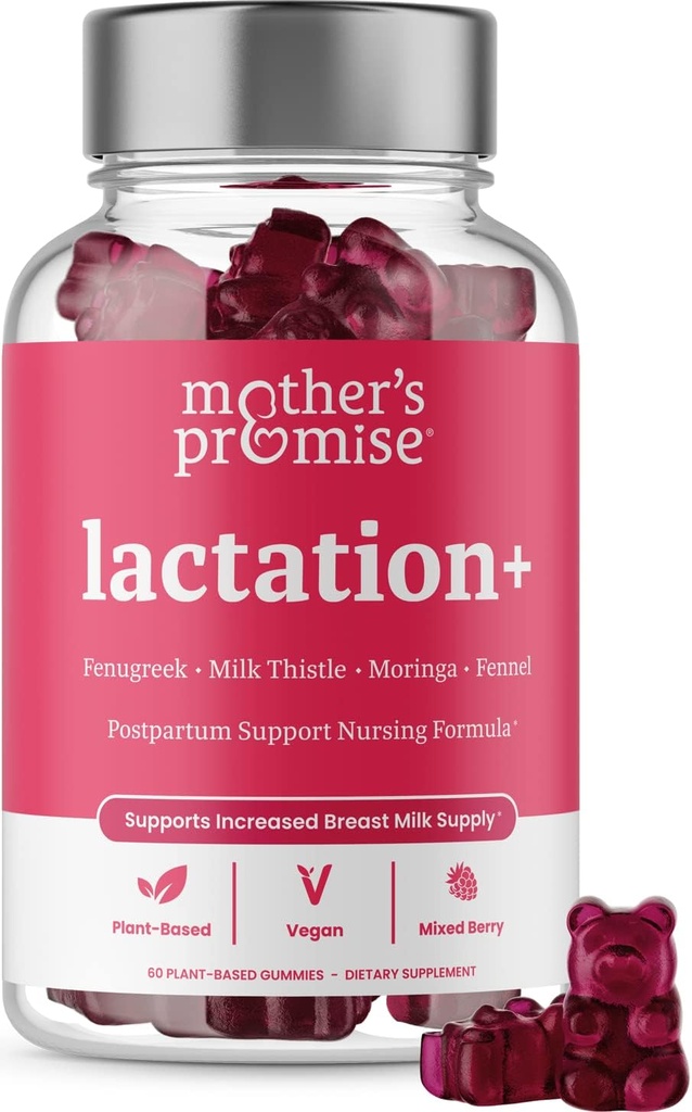 Mother's Promise Lactation Supplement Gummies for Breast Milk Production Increase | Postnatal Lactation Support for Breastfeeding, Nursing & Lactating with Fenugreek, Moringa & Milk Thistle | Vegan 2
