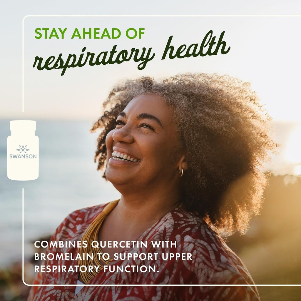 Swanson Quercetin & Bromelain-Promote Respiratory Health Support-Aid Seasonal Immune System Health-Support Cholesterol Levels Already w/i Normal Range 100 Caps (250mg Quercetin/78mg Bromelain) 2 Pack 3