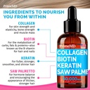 Liquid Collagen Biotin (2pk), Ceylon Cinnamon (2pk), and Nitric Oxide (1pk) Supplement Bundle - Potent Vitamins for Hair, Skin, Nails, Heart, Metabolism, & Lipid Support - Non-GMO, Vegan, Gluten-Free 3