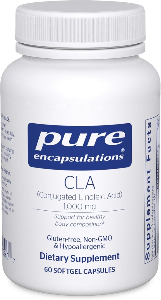 Pure Encapsulations CLA (Conjugated Linoleic Acid) 1,000 mg | Promotes Healthy Body Composition with Exercise* | 60 Softgel Capsules 2