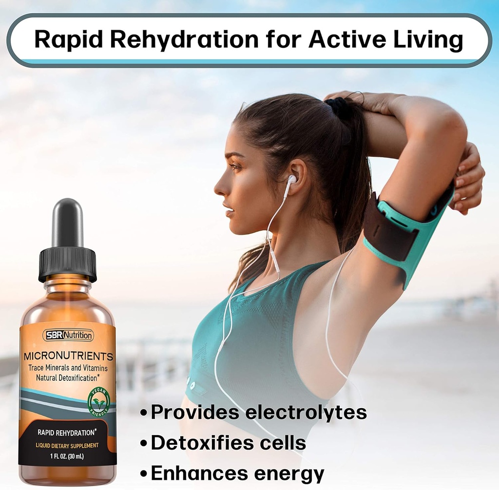 Micronutrients Liquid Drops | PrimaVie Shilajit, Electrolyte Concentrate, Trace Elements | Fulvic & Humic Acid | For Energy, Keto, Vegan, Paleo, Leg Cramp | Magnesium Sodium Potassium Zinc 6