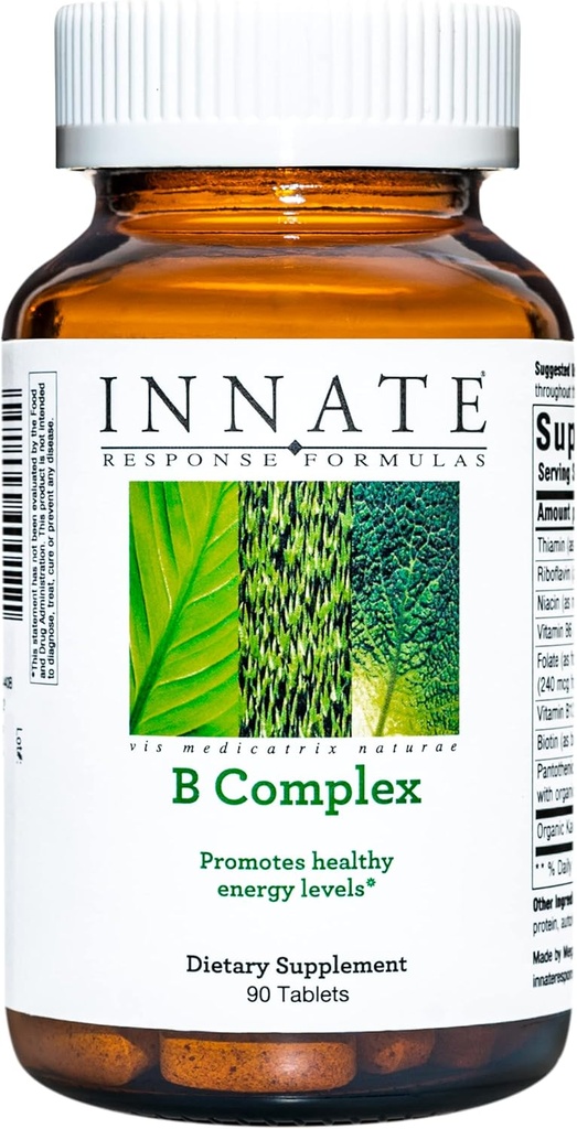 INNATE Response Formulas B Complex - B Vitamin Supplement - Supports Cellular Energy Production and Metabolism - Vegan, Kosher, Non-GMO Project Verified - Made Without 9 Food Allergens - 90 Tablets 2
