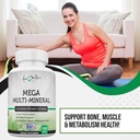 Aamatec Life Multi Minerals Supplement Complete Mineral Complex with Vitamin D3, Calcium, Magnesium, Zinc & Iodine Bone, Muscle, Metabolism & Immune Support Mega Multi-Mineral Supplement 100 Tablets 5