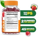 Lifeable Phosphatidylserine (ps100) Kids | 100mg Kids Focus Gummies | Great Tasting Phosphatidylserine Supplement | Focus Supplement for Kids | 90 Gummies 3