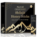Xucivik Shilajit Honey Sticks,Pure Shilajit Resin with Organic Honey & Saffron, Boost Energy, Strengthen Immunity, Enhance Mental Clarity,Perfect for Men & Women,30 Sticks 2