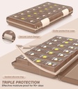 Medilax Pill Organizer 3X a Day, Pill Boxes and Organizer 3 Times a Day, Pill Box 7 Day，Pill Case with Triple-Protective, Pill Containers for Vitamins/Medication/Supplements, Coffee 6