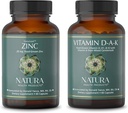 Natura Health Products Vitamin D-A-K and 25 mg Zinc Supplement Bundle - Supports Healthy Bone, Heart and Vision Function - Supports Cellular Health and a Healthy Immune Response 2