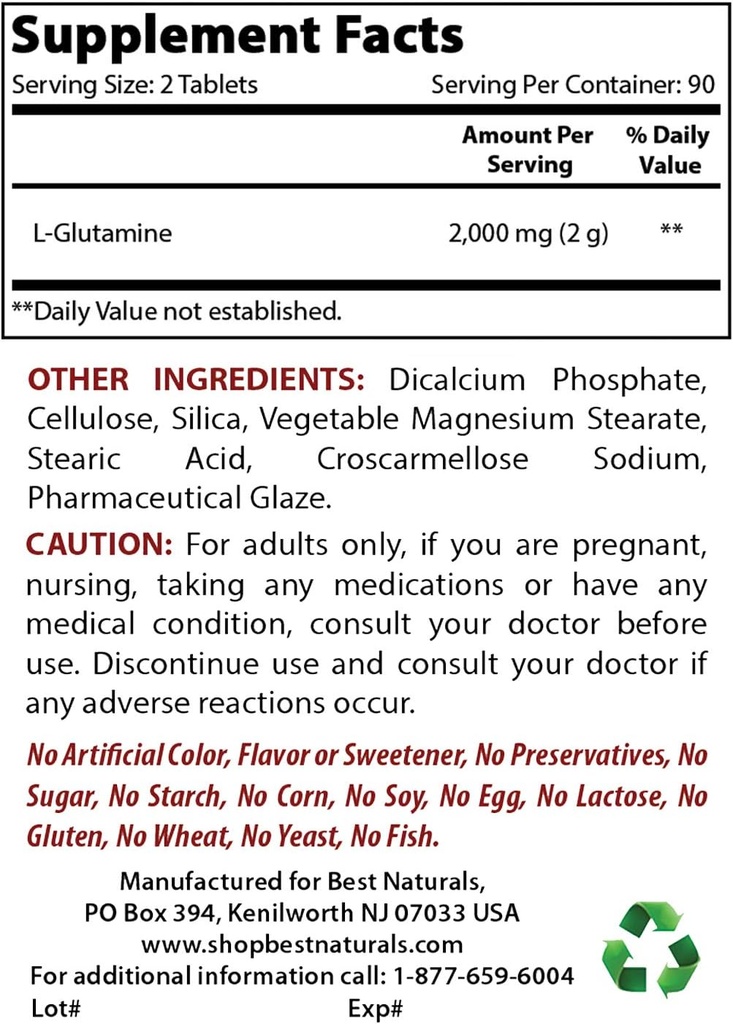 Best Naturals BCAA 3200mg & L-Glutamine 1000mg 3