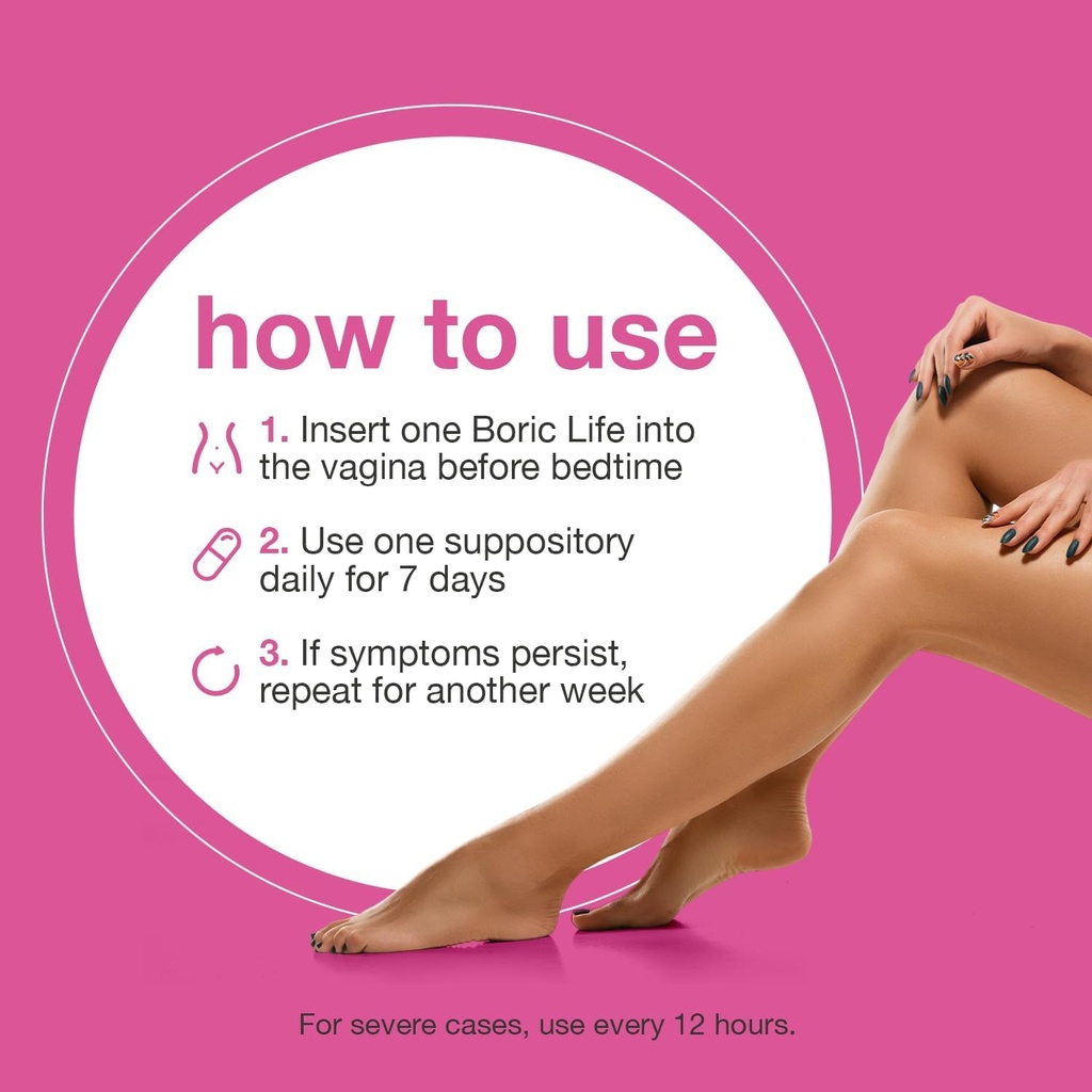 NutraBlast Boric Acid Vaginal Suppositories - 100% Pure Made in USA - Boric Life Intimate Health Support (30 Count) 6