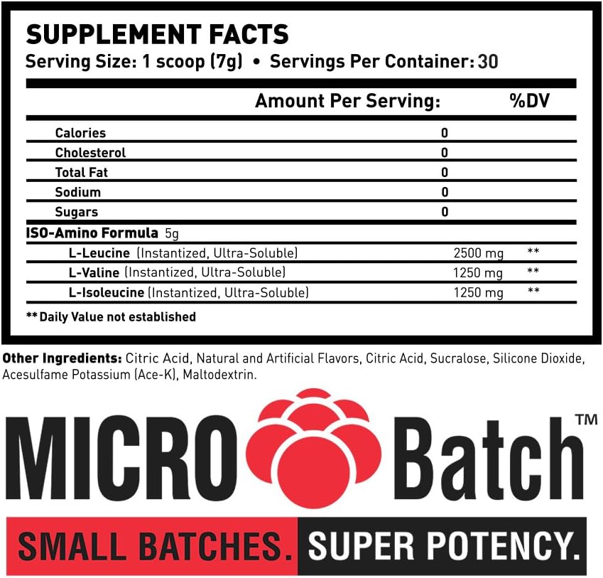 Man Sports ISO-Amino BCAA Amino Acid Powder, Blue Bomb-Sicle, 30 Servings, 210 Grams 5